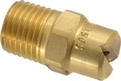 Bete Fog Nozzle - 1/4" Pipe, 65° Spray Angle, Brass, Standard Fan Nozzle - Male Connection, 2.37 Gal per min at 100 psi, 3/32" Orifice Diam - Caliber Tooling