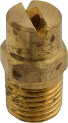 Bete Fog Nozzle - 1/4" Pipe, 90° Spray Angle, Brass, Standard Fan Nozzle - Male Connection, 4.74 Gal per min at 100 psi, 0.141" Orifice Diam - Caliber Tooling