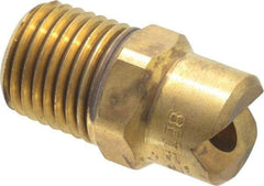 Bete Fog Nozzle - 1/4" Pipe, 30° Spray Angle, Brass, Standard Fan Nozzle - Male Connection, 11.1 Gal per min at 100 psi, 0.203" Orifice Diam - Caliber Tooling