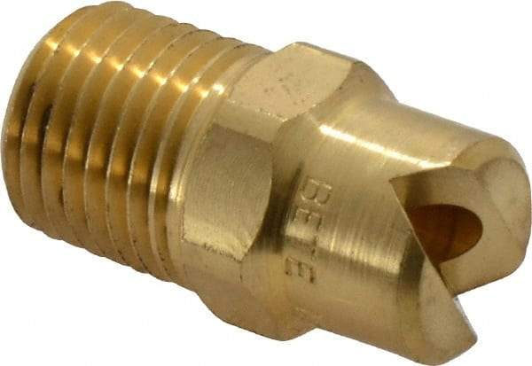 Bete Fog Nozzle - 1/4" Pipe, 65° Spray Angle, Brass, Standard Fan Nozzle - Male Connection, 11.1 Gal per min at 100 psi, 0.203" Orifice Diam - Caliber Tooling