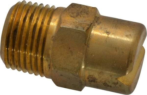 Bete Fog Nozzle - 3/8" Pipe, 65° Spray Angle, Brass, Standard Fan Nozzle - Male Connection, 6.32 Gal per min at 100 psi, 5/32" Orifice Diam - Caliber Tooling