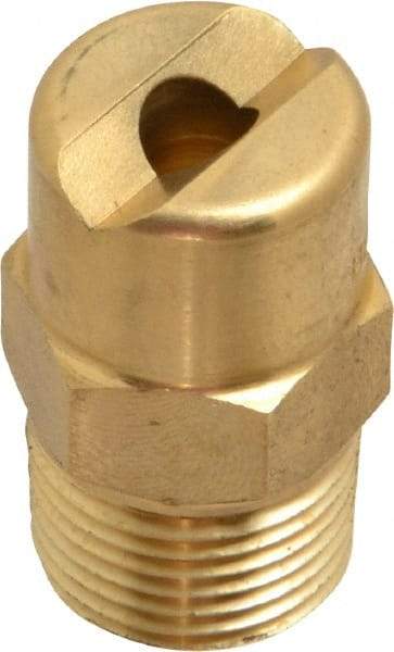 Bete Fog Nozzle - 3/8" Pipe, 30° Spray Angle, Brass, Standard Fan Nozzle - Male Connection, 15.8 Gal per min at 100 psi, 1/4" Orifice Diam - Caliber Tooling