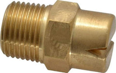 Bete Fog Nozzle - 1/2" Pipe, 120° Spray Angle, Brass, Standard Fan Nozzle - Male Connection, 15.8 Gal per min at 100 psi, 1/4" Orifice Diam - Caliber Tooling