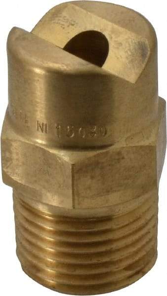 Bete Fog Nozzle - 1/2" Pipe, 30° Spray Angle, Brass, Standard Fan Nozzle - Male Connection, 23.7 Gal per min at 100 psi, 19/64" Orifice Diam - Caliber Tooling