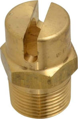 Bete Fog Nozzle - 3/4" Pipe, 120° Spray Angle, Brass, Standard Fan Nozzle - Male Connection, 63.2 Gal per min at 100 psi, 1/2" Orifice Diam - Caliber Tooling