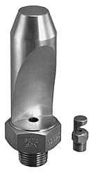 Bete Fog Nozzle - 1/4" Pipe, 25° Spray Angle, Grade 303 Stainless Steel, High Impact - Narrow Fan Nozzle - Male Connection, 6.33 Gal per min at 100 psi, 0.141" Orifice Diam - Caliber Tooling