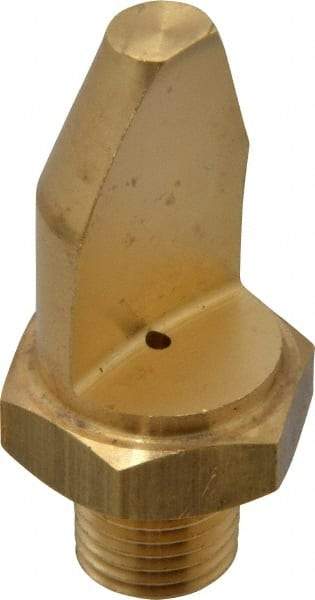 Bete Fog Nozzle - 1/4" Pipe, 15° Spray Angle, Brass, High Impact - Narrow Fan Nozzle - Male Connection, 1.58 Gal per min at 100 psi, 0.078" Orifice Diam - Caliber Tooling