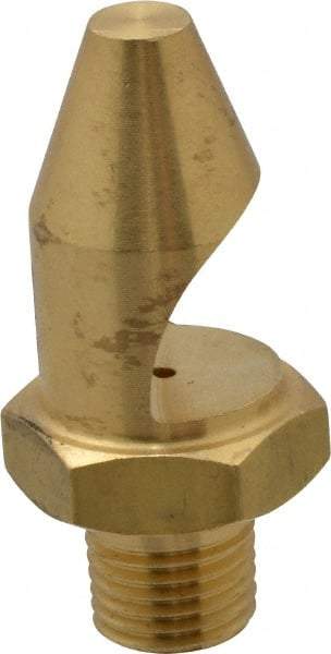 Bete Fog Nozzle - 1/4" Pipe, 50° Spray Angle, Brass, High Impact - Narrow Fan Nozzle - Male Connection, 1.58 Gal per min at 100 psi, 0.078" Orifice Diam - Caliber Tooling