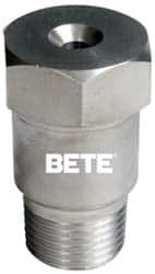 Bete Fog Nozzle - 1/2" Pipe, 90° Spray Angle, Grade 316 Stainless Steel, Full Cone Nozzle - Male Connection, N/R Gal per min at 100 psi, 3/16" Orifice Diam - Caliber Tooling