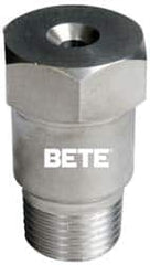 Bete Fog Nozzle - 1/2" Pipe, 120° Spray Angle, Grade 316 Stainless Steel, Full Cone Nozzle - Male Connection, N/R Gal per min at 100 psi, 3/16" Orifice Diam - Caliber Tooling