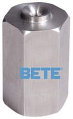 Bete Fog Nozzle - 1/4" Pipe, 60° Spray Angle, Brass, Full Cone Nozzle - Female Connection, 2.31 Gal per min at 100 psi, 0.109" Orifice Diam - Caliber Tooling