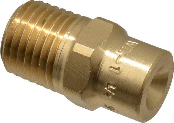 Bete Fog Nozzle - 1/4" Pipe, 90° Spray Angle, Brass, Full Cone Nozzle - Male Connection, 2.31 Gal per min at 100 psi, 0.109" Orifice Diam - Caliber Tooling