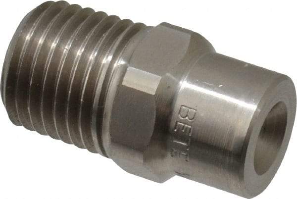 Bete Fog Nozzle - 1/4" Pipe, 90° Spray Angle, Grade 303 Stainless Steel, Full Cone Nozzle - Male Connection, 2.31 Gal per min at 100 psi, 0.109" Orifice Diam - Caliber Tooling