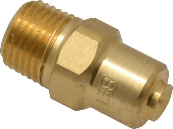 Bete Fog Nozzle - 1/8" Pipe, 120° Spray Angle, Brass, Full Cone Nozzle - Male Connection, 0.38 Gal per min at 100 psi, 0.043" Orifice Diam - Caliber Tooling