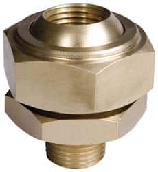 Bete Fog Nozzle - 1/2" Pipe, 40 to 70° Spray Angle, Brass, Adjustable Swivel Joint Nozzle - For Use With Bete - Nozzles Where Alignment of The Spray Direction is Required - Caliber Tooling