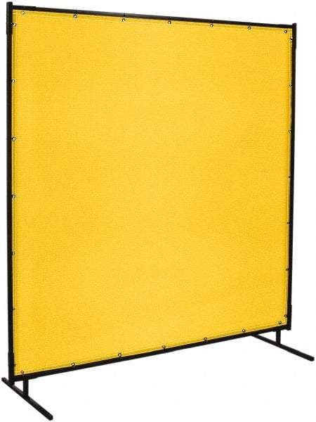 Steiner - 5 Ft. Wide x 4 Ft. High x 3/4 Inch Thick, Coated Vinyl Portable Welding Screen Kit - Yellow - Caliber Tooling