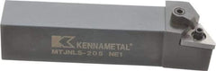 Kennametal - MTJN, Left Hand Cut, 3° Lead Angle, 1-1/4" Shank Height x 1-1/4" Shank Width, Negative Rake Indexable Turning Toolholder - 6" OAL, TN..54. Insert Compatibility, Series Kenloc - Caliber Tooling