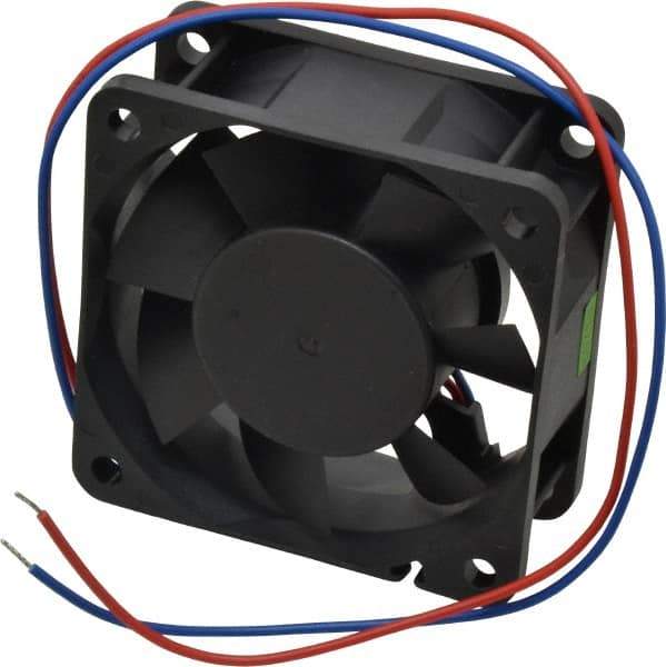 Value Collection - 12 Volts, DC, 20 CFM, Square Tube Axial Fan - 0.13 Amp Rating, 3,500 to 3,800 RPM, 2.36" High x 2.36" Wide x 1" Deep - Caliber Tooling