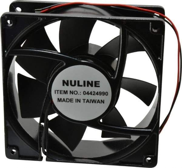 Value Collection - 24 Volts, DC, 145 CFM, Square Tube Axial Fan - 0.8 Amp Rating, 2,600 to 2,900 RPM, 4.7" High x 4.7" Wide x 1-1/2" Deep - Caliber Tooling