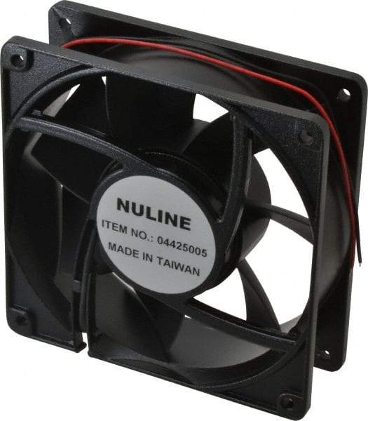 Value Collection - 48 Volts, DC, 145 CFM, Square Tube Axial Fan - 0.4 Amp Rating, 2,600 to 2,900 RPM, 4.7" High x 4.7" Wide x 1-1/2" Deep - Caliber Tooling