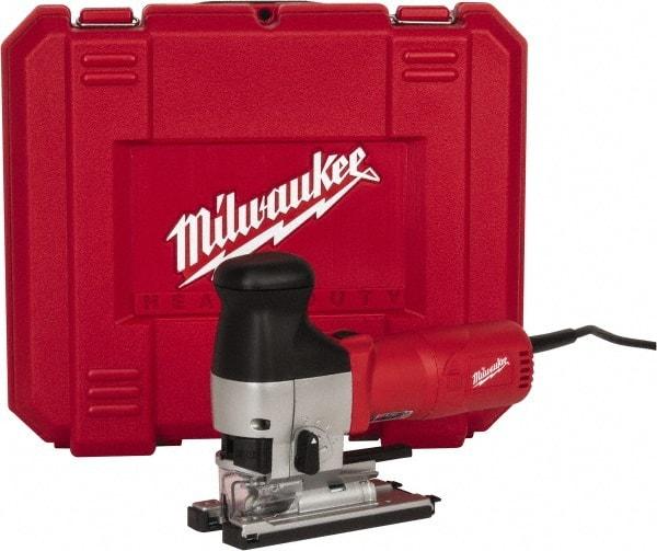 Milwaukee Tool - 6.2 Amp, 500 to 3,000 SPM, 1 Inch Stroke Length, Electric Jigsaw - 120V, 9-1/2 Ft. Cord Length, 45° Cutting Angle - Caliber Tooling