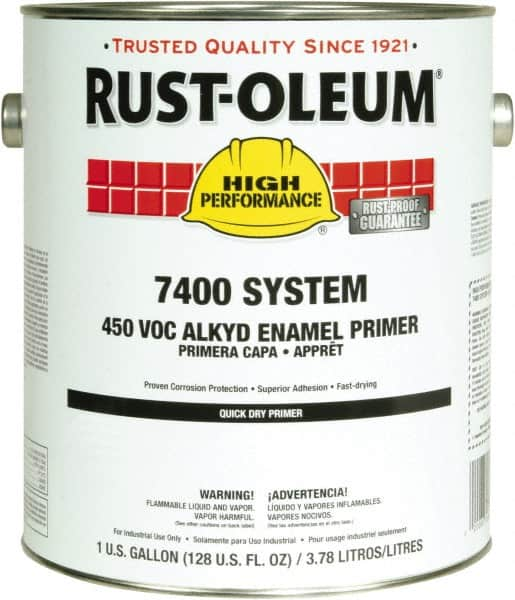 Rust-Oleum - 5 Gal Red Alkyd Primer - 290 to 585 Sq Ft Coverage, 450 gL Content, Direct to Metal, Interior/Exterior - Caliber Tooling