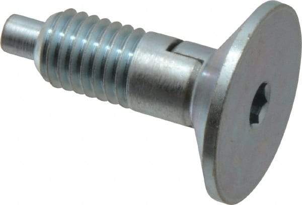 Gibraltar - 1/2-13, 0.65" Thread Length, 1/4" Max Plunger Diam, 1 Lb Init to 10 Lb Final End Force, Locking Knob Handle Plunger - Countersunk Knob, 1/4" Plunger Projection - Caliber Tooling