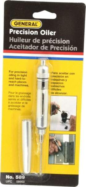 General - Spout, Precision-Needle Oiler - 2-1/4" Long Needle, Aluminum Body - Caliber Tooling