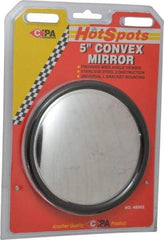 Value Collection - Automotive Full Size Convex Round Mirror with L Bracket - Stainless Steel, 5" Mirror Diam - Caliber Tooling