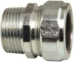 Cooper Crouse-Hinds - 0.85 to 0.95" Cable Capacity, Liquidtight, Straight Strain Relief Cord Grip - 1 NPT Thread, 1-7/8" Long, Steel - Caliber Tooling