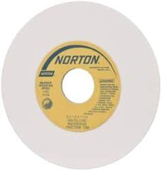 Norton - 6" Diam x 1-1/4" Hole x 1/8" Thick, L Hardness, 150 Grit Surface Grinding Wheel - Aluminum Oxide, Type 1, Very Fine Grade, 4,140 Max RPM, Vitrified Bond, No Recess - Caliber Tooling