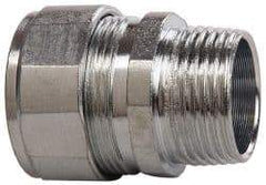 Cooper Crouse-Hinds - 3/4 to 0.85" Cable Capacity, Liquidtight, Straight Strain Relief Cord Grip - 3/4 NPT Thread, 1-9/16" Long, Steel - Caliber Tooling