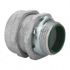 Cooper Crouse-Hinds - 1" Trade, Malleable Iron Compression Straight Rigid/Intermediate (IMC) Conduit Connector - Insulated - Caliber Tooling