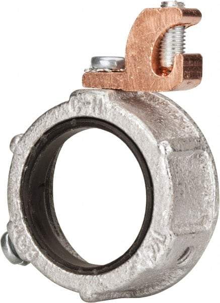 Cooper Crouse-Hinds - 1-1/4" Trade, Malleable Iron Threaded Rigid/Intermediate (IMC) Conduit Bushing - Partially Insulated - Caliber Tooling