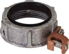 Cooper Crouse-Hinds - 1-1/2" Trade, Malleable Iron Threaded Rigid/Intermediate (IMC) Conduit Bushing - Partially Insulated - Caliber Tooling