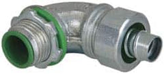 Cooper Crouse-Hinds - 1" Trade, Malleable Iron Threaded Angled Liquidtight Conduit Connector - Insulated - Caliber Tooling