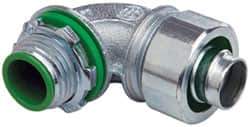 Cooper Crouse-Hinds - 1/2" Trade, Malleable Iron Threaded Angled Liquidtight Conduit Connector - Insulated - Caliber Tooling