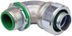 Cooper Crouse-Hinds - 3/4" Trade, Malleable Iron Threaded Angled Liquidtight Conduit Connector - Insulated - Caliber Tooling