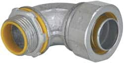 Cooper Crouse-Hinds - 1" Trade, Malleable Iron Threaded Angled Liquidtight Conduit Connector - Insulated - Caliber Tooling