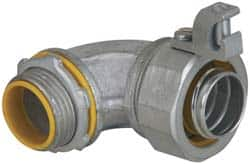 Cooper Crouse-Hinds - 2" Trade, Malleable Iron Threaded Angled Liquidtight Conduit Connector - Insulated - Caliber Tooling