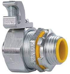 Cooper Crouse-Hinds - 1/2" Trade, Malleable Iron Threaded Straight Liquidtight Conduit Connector - Insulated - Caliber Tooling