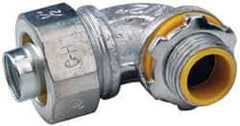 Cooper Crouse-Hinds - 1/2" Trade, Malleable Iron Threaded Angled Liquidtight Conduit Connector - Insulated - Caliber Tooling