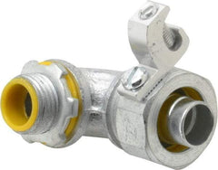 Cooper Crouse-Hinds - 1/2" Trade, Malleable Iron Threaded Angled Liquidtight Conduit Connector - Insulated - Caliber Tooling