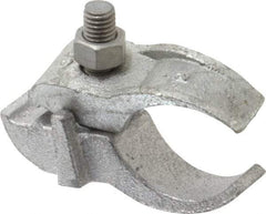 Cooper Crouse-Hinds - 2" Pipe, Malleable Iron, Electro Galvanized Conduit Clamp - 1 Mounting Hole - Caliber Tooling