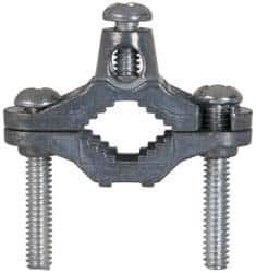 Cooper Crouse-Hinds - 8 to 2 AWG Compatible Dual-Nut Rod Clamp - Zinc, cUL Listed, UL File E6225, UL Listed - Caliber Tooling