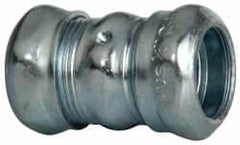 Cooper Crouse-Hinds - 1/2" Trade, Steel Compression EMT Conduit Coupling - Noninsulated - Caliber Tooling