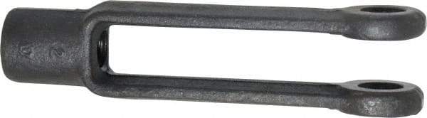 Jergens - 1/2-13 Thread, 1-1/8" Yoke Width, Carbon Steel, Tapped Yoke - 1/2" Hole Diam, 3-1/16" Hole Center to Neck, 15/16" Yoke Arm Height, 13/16" Neck Diam, 1-1/8" Neck Length, 4-3/16" OAL - Caliber Tooling