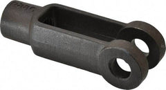 Jergens - 3/4-10 Thread, 1-1/2" Yoke Width, Carbon Steel, Tapped Yoke - 5/8" Hole Diam, 2-3/4" Hole Center to Neck, 1-3/8" Yoke Arm Height, 1-1/8" Neck Diam, 1-1/4" Neck Length, 4" OAL - Caliber Tooling