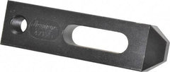 Jergens - 1/2" Stud, Low Carbon Steel, Plain Strap Clamp - 1-1/4" Travel, 4-1/2" OAL x 1-1/4" Wide x 3/4" High, Black Oxide Finish, Tapered Nose - Caliber Tooling