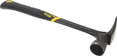 Stanley - 1-3/4 Lb Head, Straight Rip Claw Framing Hammer - 16" OAL, Forged Steel Head, 1-3/8" Face Diam, Checkered Face, Steel Handle with Grip - Caliber Tooling